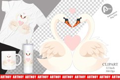 Clipart Love Swans Product Image 1