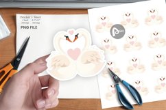 Sticker Love Swans Product Image 1