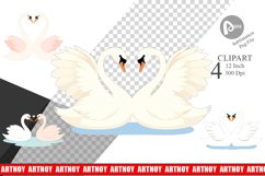 Clipart Love Swans Product Image 1