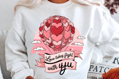 Love Takes Flight With You Sublimation PNG Design Product Image 2