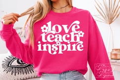 Love Teach Inspire SVG PNG - Floral Teacher Shirt Gift Product Image 5