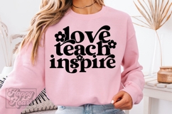Love Teach Inspire SVG PNG - Floral Teacher Shirt Gift Product Image 4