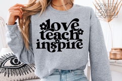 Love Teach Inspire SVG PNG - Floral Teacher Shirt Gift Product Image 3