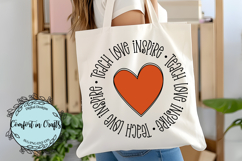 Love Teach Inspire SVG &amp; Sublimation design Product Image 2