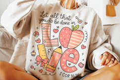 Love Teacher Valentine's Day PNG, Teacher Gift PNG, Xoxo PNG Product Image 1