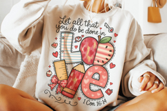 Love Teacher Valentine's Day PNG, Teacher Life PNG, Xoxo PNG Product Image 2