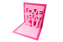 Love That For You Kirigami Word Pop Up Card SVG