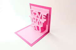 Love That For You Kirigami Word Pop Up Card SVG
