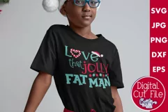 Love That Jolly Fat Man | Santa Kids Christmas Svg Design Product Image 1