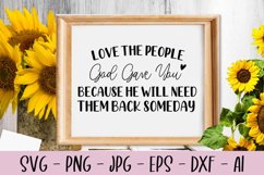 Love The People God Gave You SVG - Farmhouse Sign SVG Product Image 1
