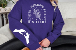 Love Thy Neighbor reflect His light Sleeve SVG Design Product Image 2