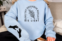 Love Thy Neighbor reflect His light Sleeve SVG Design Product Image 3