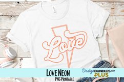 Love Neon Lightning Sublimation PNG Product Image 1