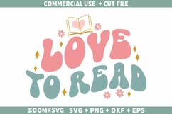Reading SVG, Book Lover SVG, Book SVG, Book PNG, Retro SVG Product Image 1