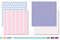 Valentine Train Digital Paper Set, 12 Pastel Patterns Product Image 3