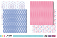 Valentine Train Digital Paper Set, 12 Pastel Patterns Product Image 4