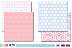 Valentine Train Digital Paper Set, 12 Pastel Patterns Product Image 5