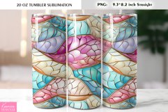 Pastel Stained Glass Valentines Day Tumbler Sublimation Product Image 1