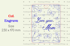 Mothers day cutting board laser engrave, Love you Mom gift Product Image 2
