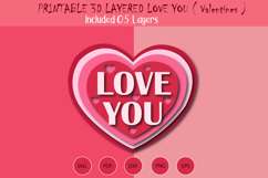 3D Layered Love You Product Image 2