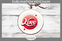 Love v1 Round Keychain Sublimation Product Image 1