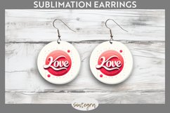 Love v1 Round Earrings Sublimation Product Image 1