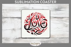 Love v10 Square Coaster Sublimation Product Image 1