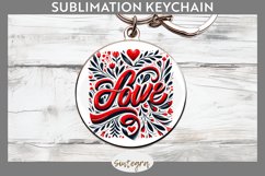 Love v11 Round Keychain Sublimation Product Image 1