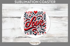Love v11 Round Coaster Sublimation Product Image 1