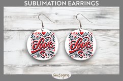 Love v11 Round Earrings Sublimation Product Image 1
