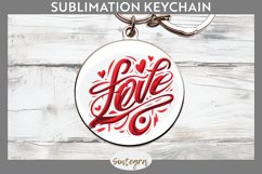 Love v12 Round Keychain Sublimation Product Image 1