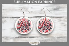 Love v14 Round Earrings Sublimation Product Image 1