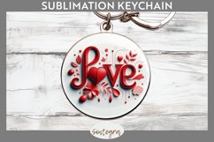 Love v2 Round Keychain Sublimation Product Image 1