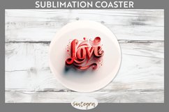 Love v3 Round Coaster Sublimation Product Image 1