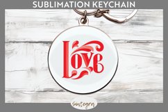 Love v4 Round Keychain Sublimation Product Image 1
