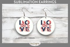 Love v5 Round Earrings Sublimation Product Image 1