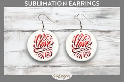 Love v6 Round Earrings Sublimation Product Image 1