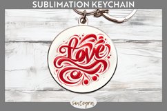 Love v9 Round Keychain Sublimation Product Image 1