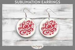 Love v9 Round Earrings Sublimation Product Image 1