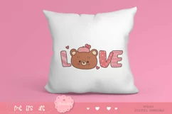 Valentine clip art: Cute teddy bear clipart kawaii animals 4 Product Image 3