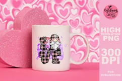 Love valentine gnome png, Valentines day sublimation Product Image 3