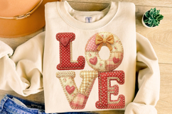 Love Valentine Patchwork PNG, Valentine's Day PNG, Xoxo PNG Product Image 3