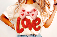 Love Valentine's Day PNG, Valentine Patchwork PNG, Coquette Product Image 2