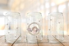 Cupid Valentine&#039;s day angel 16 oz Glass Tumbler Sublimation Product Image 2