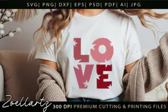 Valentine's Day SVG PNG EPS DXF Love Heart SVG for Cricut Product Image 1