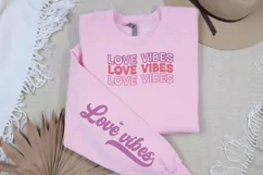 Love Vibes Sleeve SVG, Valentine's Day SVG Design Product Image 3