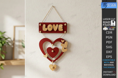 Love Wall Decor Ornament Laser Cut | Romantic Hanging Decor Product Image 1