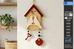 Love Wall Decor Ornament Laser Cut | Romantic Hanging Decor Product Image 1