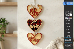 Love Wall Decor Ornament Laser Cut | Romantic Hanging Decor Product Image 1