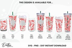 Love Western Valentines Libbey Glass Can Wrap SVG 16oz Product Image 3